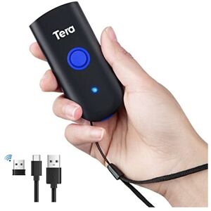 Tera Wireless Barcode Scanner 1D Laser Mini Pocket Waterproof Scanner 3in1 Compa