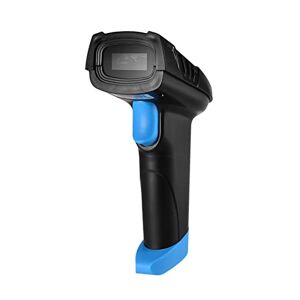 SIUKE barcode scanner with charging base Handheld 1D 2D QR Cordless Barcode Scanner Bar Code Reader with USB Cradle Receiver Charging Base 100m Long Transmission Distance for Supermarket Retail Store