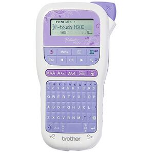 Brother PT-H200 Label Maker, P-Touch Craft Label Printer, Handheld, QWERTY Keyboard, Up to 12 mm Labels, Includes 12 mm Gold on White Tape Cassette