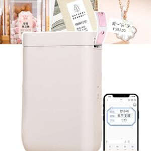 WhAeoy Smart Label Maker Machine, Handheld + APP Control, Compatible with Android&iOS, One Charge/usable for 2 Months, Built-in 1200mAh Battery, for Office, Home, School,A