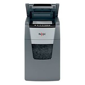 Rexel Optimum AutoFeed+ 150M Aktenvernichter P5, Vollautomatik, Mikroschnitt 2 x 15 mm, 44 l, 150 Blatt Schnittleistung, schwarz