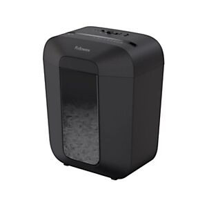 Fellowes Destructeur de documents Powershred LX45 coupe croisée DIN P4 - 8 feuilles - Corbeille 17L - Noir - Publicité