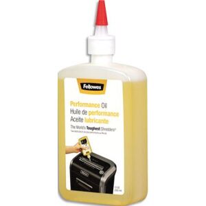 Bouteille d'huile lubrifiante Fellowes pour destructeurs de documents 355ml