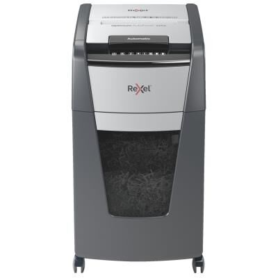 Destructeur de documents Rexel Optimum Auto+ 225X - coupe croisée DIN P4 - 225 feuilles - corbeille 60 litres