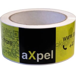aXpel Klebeband PVC bedruckt 50mm x 66m 3-farbig weiss 53my