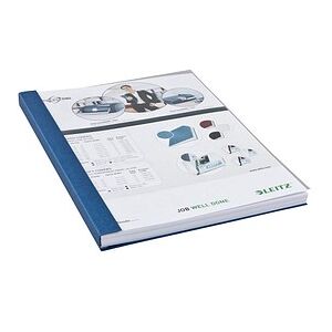 LEITZ Buchbindemappen blau Softcover für 106 - 140 Blatt DIN A4, 10 St.