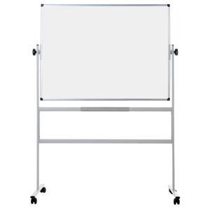 Bi-Office Mobile drehbare zweiseitiges Whiteboard auf Rollen, magnetisch, 1200 x 900 mm