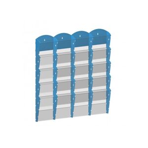 B2B Partner Wand-Plastikhalter für Prospekte - 4x5 A4, grau