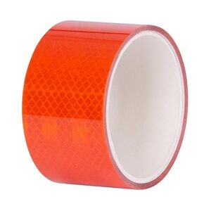 PROREGAL Breite Reflektorstreifen   Selbstklebend   Extra haltbar   orange   BxL: 5cm x 2m   5 Rollen   Reflektierband Reflektorsticker