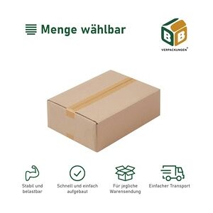 100 x Faltkarton (600 x 450 x 100 mm) stabil 1-wellig Versandkarton Päckchen DHL Hermes Schachtel Box Paket braun BB-Verpackungen