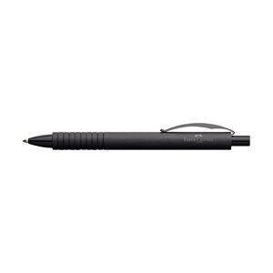 Kugelschreiber Essentio Aluminium schwarz mit gefedertem Clip,
