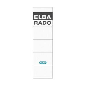 ELBA Ordnerrücken-Einsteckschild, extra kurz/breit, weiß