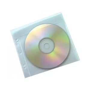 CD-/DVD-Hüllen Schutzhüllen Datenträgerhülle zum Abheften, transparent genarbte PP-Folie, 160 my  – 100 Stück