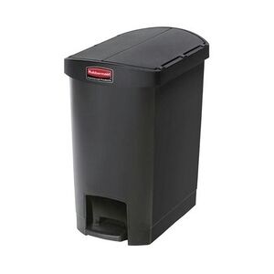 Gastronoble Rubbermaid Slim Jim End Step Pedaleimer schwarz 68L