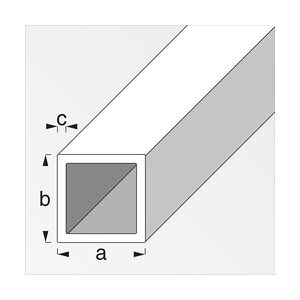 alfer Vierkantrohr 2 m, 20 x 20 x 1.25 mm Stahl roh natur