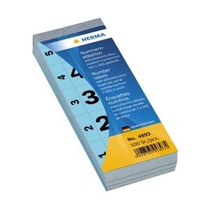 HERMA Nummernblock 4893 1-500 sk 28x56mm blau 500 St./Pack.