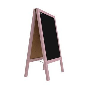 ALLboards Kundenstopper mit pinkem Holzrahmen 118x61cm, Werbetafel, Gehwegaufsteller, Aufsteller, Straßenreiter, Kreide