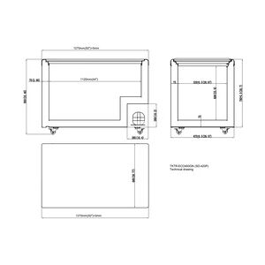 GastroHero Tiefkühltruhe ECO 450 mit Glasschiebedeckel