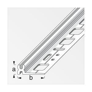alfer Kunststoff-Träger-Profil + alfer®-fix 2 m, 13.5 x 30 mm grau