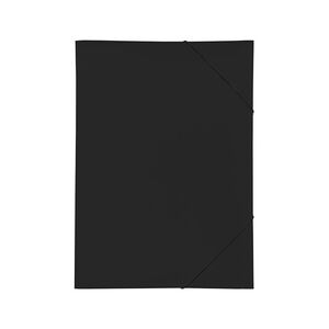 Gummizugmappe A3, PP, schwarz, 3 Einschlagklappen