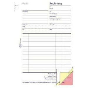 AVERY ZWECKFORM Rechnung din A5 2 Durchschläge 3 x 40 Bl.