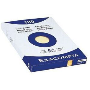 Exacompta - Karteikarte din A4 blanko gelb 100 St./Pack.