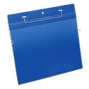 Durable Dokumententaschen mit Drahtbügel, B 297 x H 210 mm (A4 quer), 50 Stück, blau