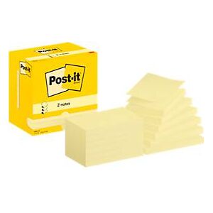 Post It Haftnotizen Z-Notes Post-it R350 CY, 12 Blöcke, 100 Blatt je Block, 76 x 127 mm, PEFC-zertifiziert, gelb