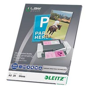 LEITZ® Laminierfolien iLAM, DIN A3, 250 mic, 25 Stück