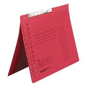 Pendelhefter Falken, Format A4, für bis zu 200 Blatt, Schlitzstanzung, Behördenheftung, Recycling-Karton, rot, 50 Stück
