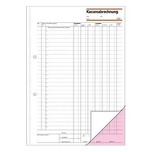 sigel® Kassenabrechnung KG425, DIN A4 hoch, 2 x 50 Blatt