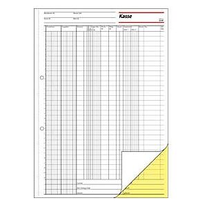 sigel® Kassenbuch EDV Steuerscheine 300 KG429, DIN A4 hoch, 2 x 50 Blatt