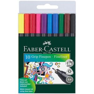 Faber-Castell Fineliner - Grip - 10 st. - Bunt - Faber-Castell - One Size - Filzstifte