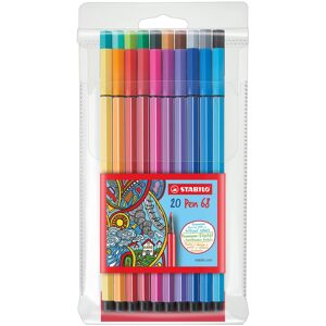 Pen 68 Fiberpenna 20-pack STABILO