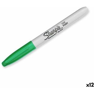 Permanent marker Sharpie Fine Point Green (12 Units)