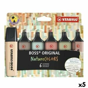 Markeringstuscher Stabilo Boss Nature Colors Multifarvet (5 enheder)
