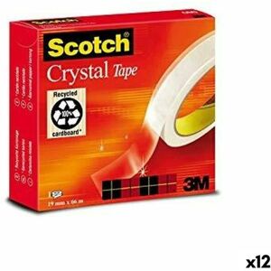 Adhesive Tape Scotch Crystal Transparent 19 mm x 66 m (12 Units)