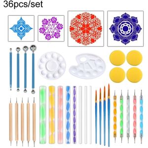 Shoppo Marte 36pcs/set Dot Painting Mandala Pottery Decoration DIY Spiral Wand Tool Set