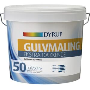 Dyrup Gulvmaling Vand Ekstra Dækkende Hvid - 4,5lt