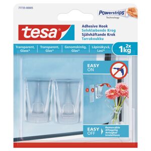 Tesa Klæbekrog til transparente overflader og glas (1 kg), 2 stk.