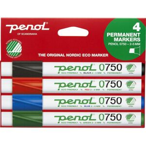 Penol 0750 Permanent Marker   4 Farver