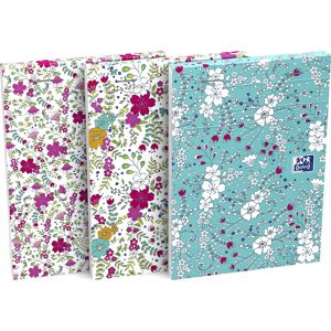 Oxford Floral Notesblok 10x14 Cm   Linjeret   Ass.