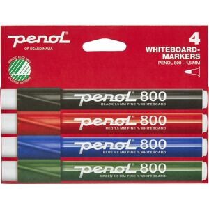 Penol 800 Whiteboard Marker   4 Farver