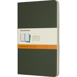 Moleskine Cahier Notesbog   L   Linj.   Grøn