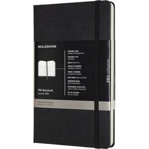 Moleskine Pro H Notesbog   L   Linj.   Sort