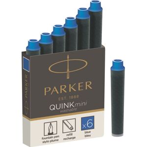 Parker Quink Mini Refill   Fyldepen   Blå   6 Stk.