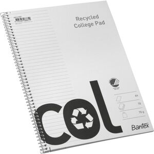 Bantex Recycled Col Kollegieblok   A4+   Linjeret