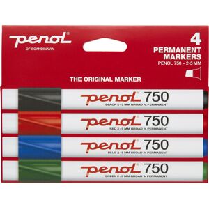 Penol 750 Permanent Marker   4 Farver