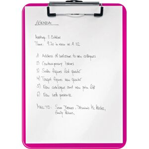 Leitz Wow Clipboard   Uden Forside   A4   Pink