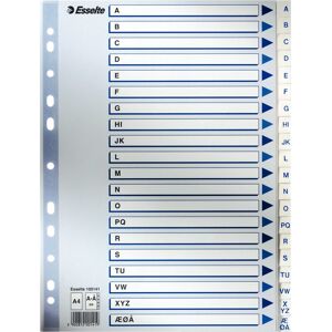 Esselte Register   A4   Plast   Hvid   A-Å